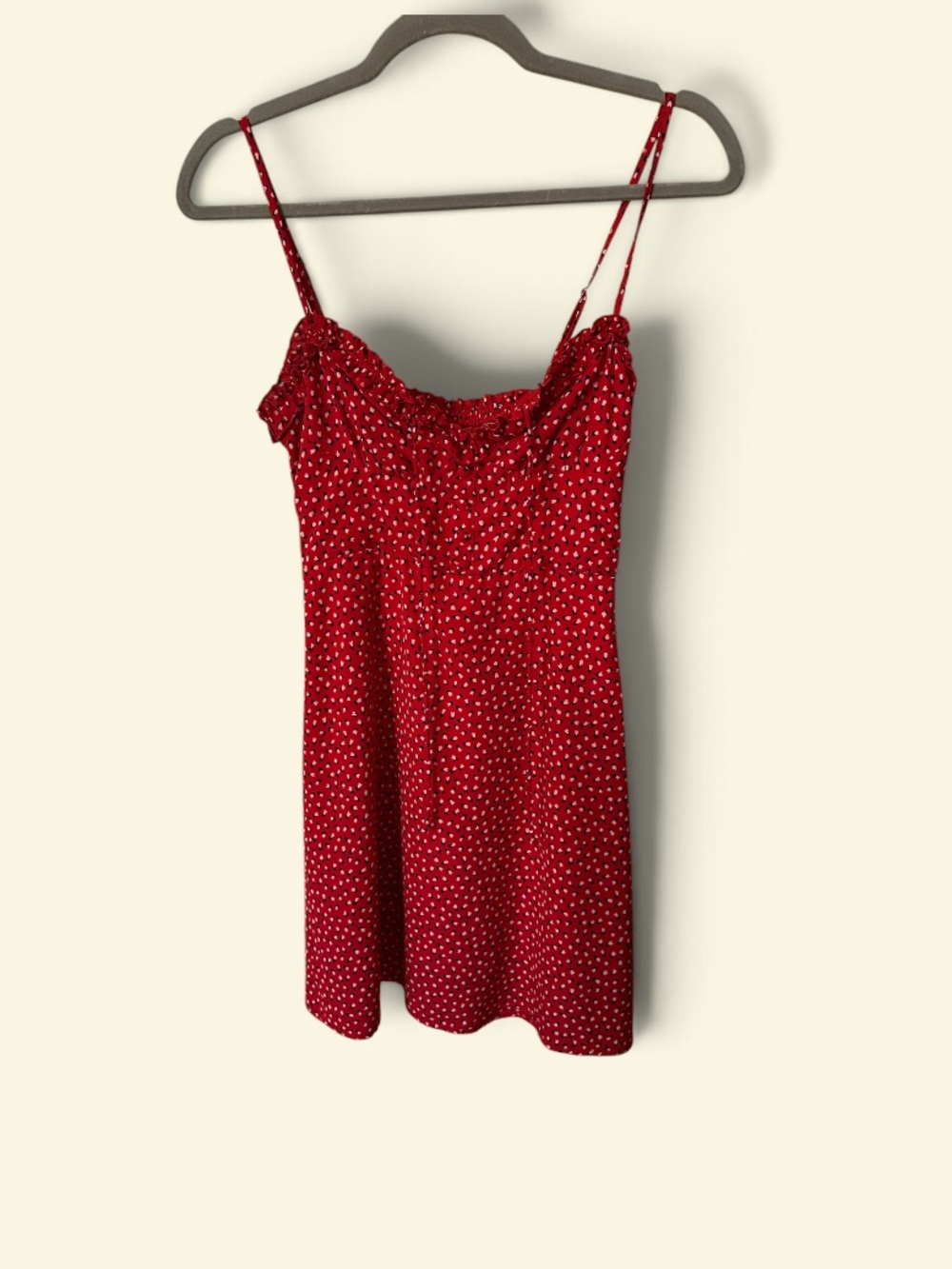 Princess Polly Red Polka Dot Mini Slip Dress